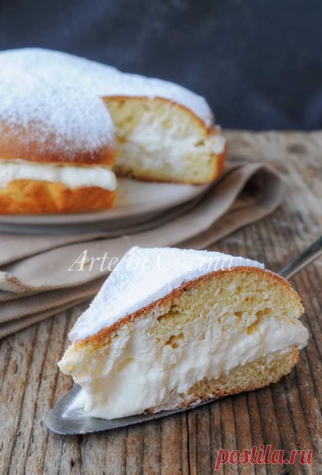 Torta brioche fiocco di neve ricetta facile | Arte in Cucina