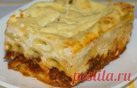 Пастицио — вкуснейшая запеканка из макарон с сочным фаршем Пастицио — вкуснейшая запеканка из макарон с сочным фаршем