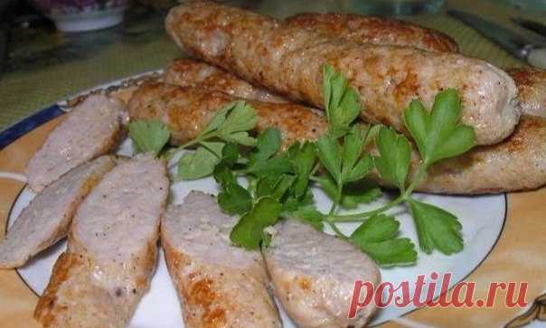 Домашние куриные колбаски