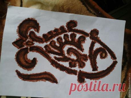 Делаем трафаретный рисунок на готовом изделии из войлока - Ярмарка Мастеров - ручная работа, handmade