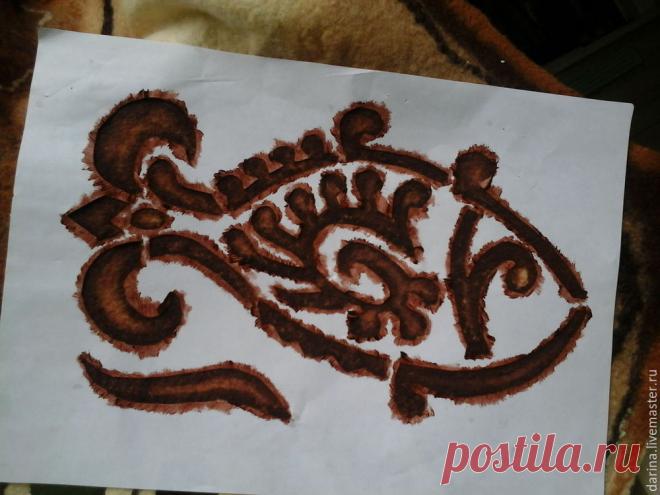 Делаем трафаретный рисунок на готовом изделии из войлока - Ярмарка Мастеров - ручная работа, handmade