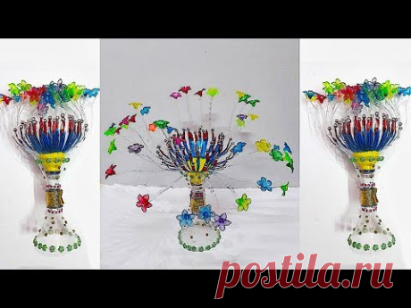Guldasta из пластиковой бутылки дома / лучший из отходов / DIY ваза для цветов