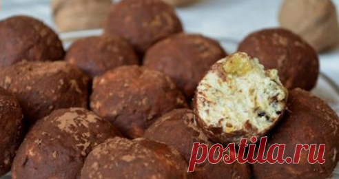 Творожные конфеты с орехами и чернсливом