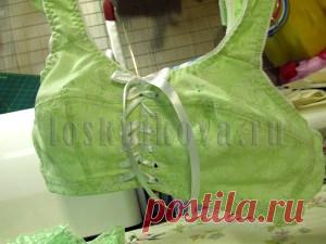 Шьём бюстгальтер со шнуровкой на груди