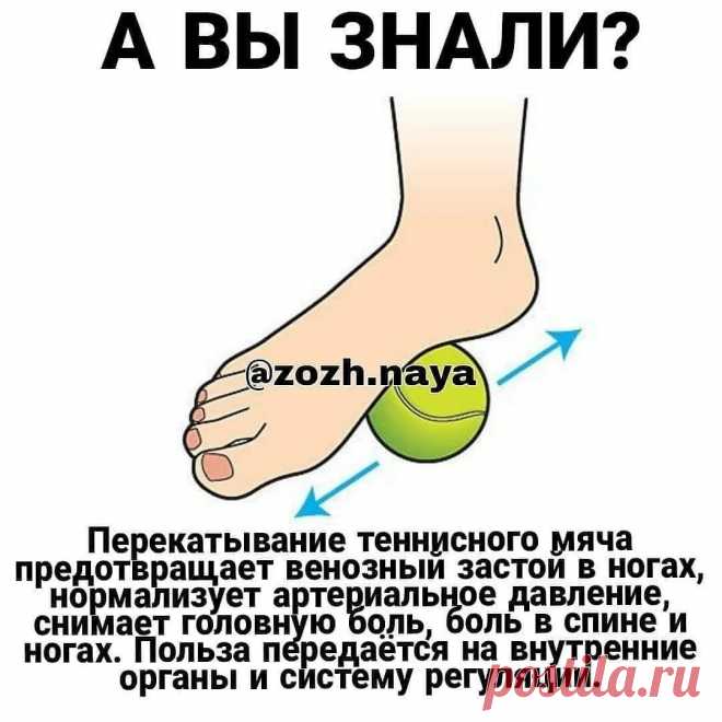 Перекатывание теннисного мяча ногой
