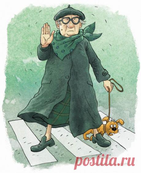 Хипповая старушка.