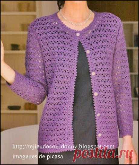CAMPERA DAMA TEJIDA A GANCHILLO CON SU DIAGRAMA | CROCHET - GANCHILLO - PATRONES - GRAFICOS | Bloglovin’
