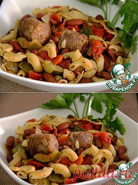 Жаркое из итальянских колбасок и фасоли - кулинарный рецепт
