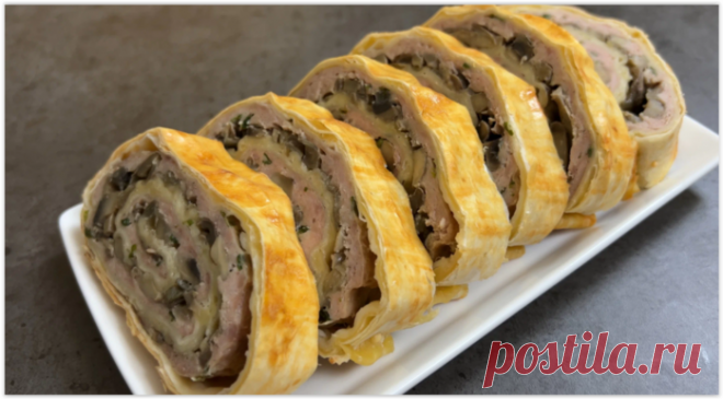 Этот рулет такой вкусный, что хочется его есть каждый день. Готовлю сразу много, чтобы хватило на неделю.