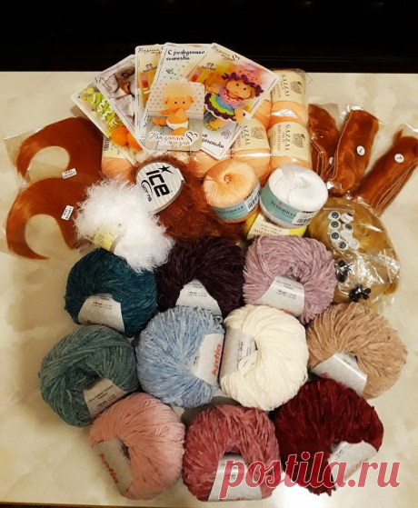 пряжа. нитки. фурнитура. крючок.  Katia &quot;Velvet Fine&quot;. Gazzal &quot;Baby Cotton&quot;. ICE Yarns &quot;Techno&quot;.  Пехорка &quot;Успешная&quot;. YarnArt &quot;Tecno&quot;.  глазки-рыбки. волосы для куклы. 
#Вязанаяигрушка #вязание  #вязанаяжизнь #амигурумиигрушка #наборпряжи #пряжа #нитки #фурнитура #крючок  #KatiaVelvetFine #GazzalBabyCotton #ICEYarnsTechno  #ПехоркаУспешная #YarnArtTecno #глазкирыбки #волосыдлякуклы