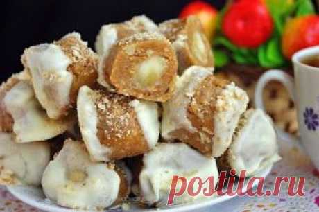 Лучшие кулинарные рецепты: Конфеты с банановой начинкой