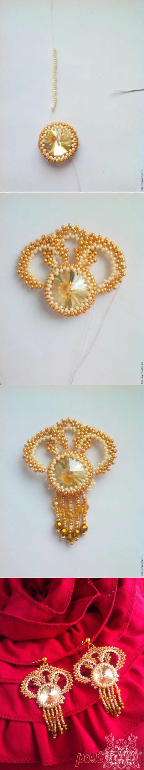 Создаем воздушные серьги &quot;Golden Сrown&quot; - Ярмарка Мастеров - ручная работа, handmade