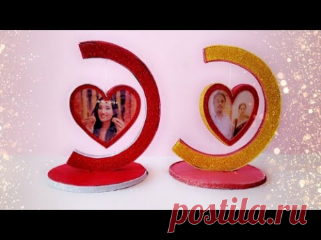 Love Hanging Cardboard Photo Frame || Handmade Hanging Photoframe☺️ || DIY Cardboard Photoframe