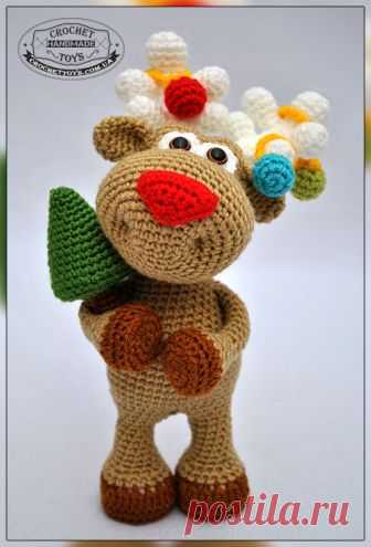 Вязаный Новогодний олень - CrochetToys. Игрушки ручной работы