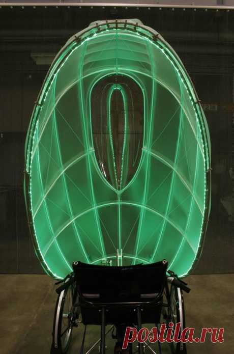 Вид кожуха &quot;всепогодного велосипеда&quot; изнутри (всего-то каркас, обтянутый пленкой)