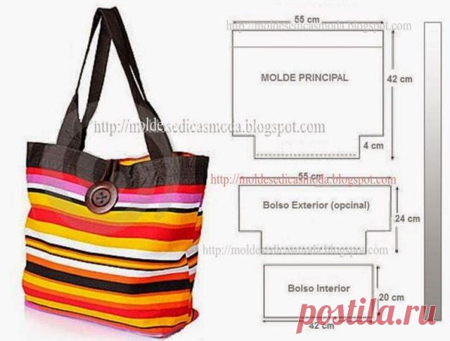 Большая коллекция простейших сумочек с выкройками — Мой милый дом