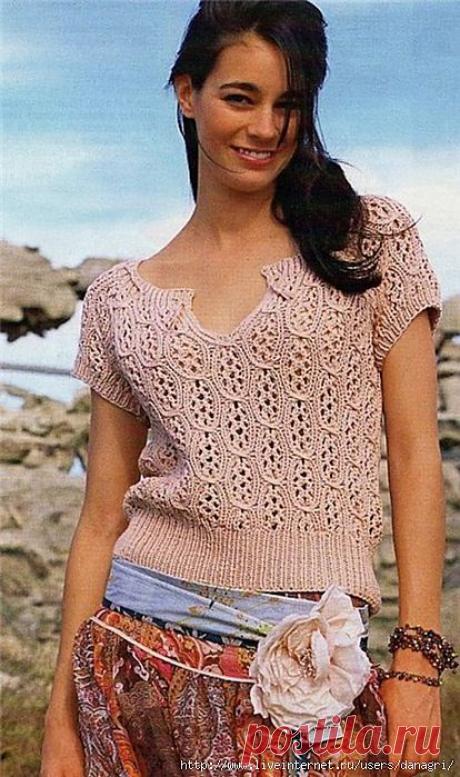 ажурная футболочка