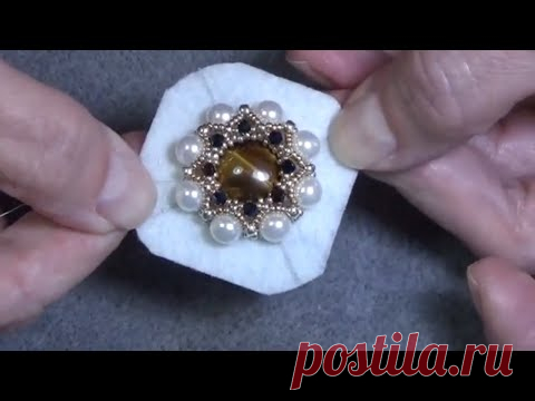Tutorial: Part, 3D Beaded Embroidery Brooch Pendant Element Maltese Cross