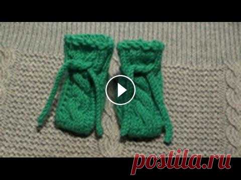 Школа вязания "Шерстяные истории".  Пинетки (начало) Здравствуйте! Если вам понравился этот видео урок, то остальные уроки (видео курс) школы вязания на спицах "Шерстяные истории" вы можете уви...