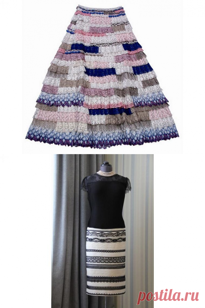 Кружева превращаются в умелых руках в модные юбки и топы