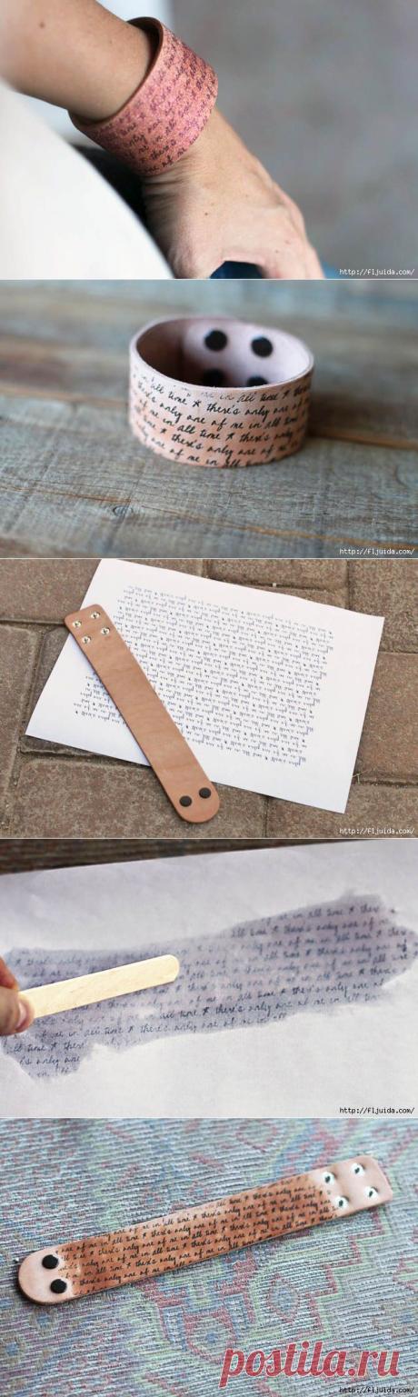 ПЕРЕНОС ИЗОБРАЖЕНИЯ НА КОЖУ..