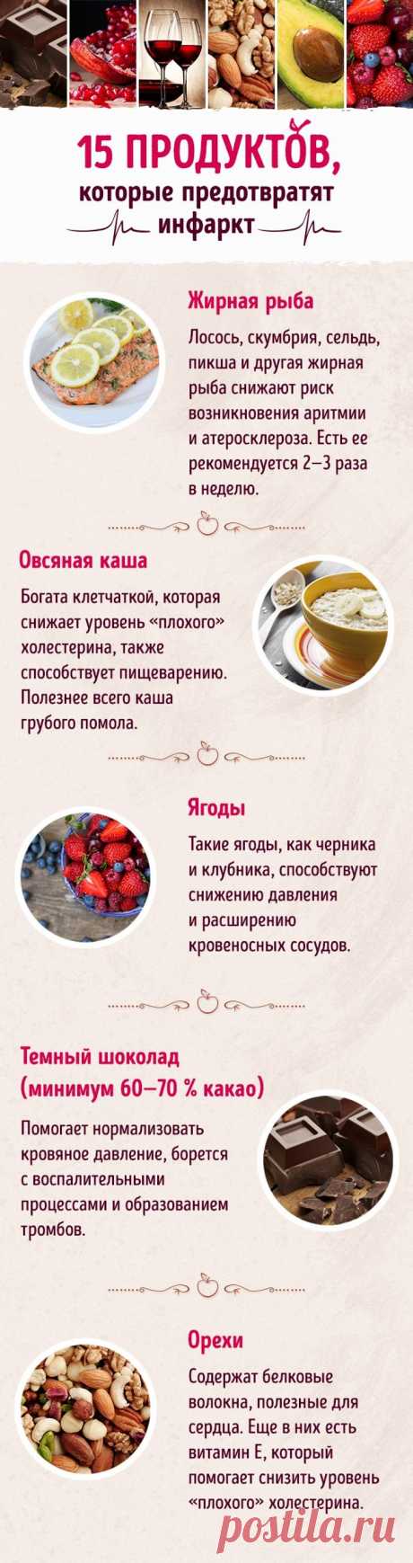 15 продуктов, которые позаботятся о вашем сердце и снизят риск инфаркта | Всегда в форме!