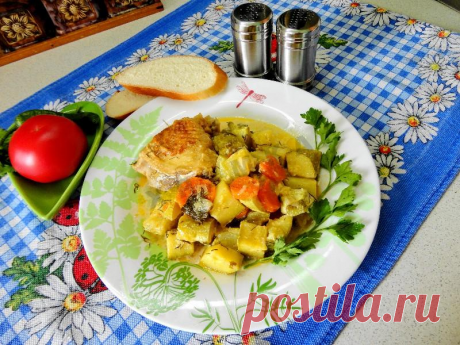 КУРИЦА С КАБАЧКАМИ В МУЛЬТИВАРКЕ