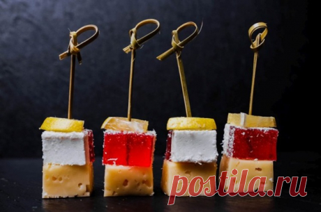 Канапе с плавленым сыром и мармеладом — Д а ч а