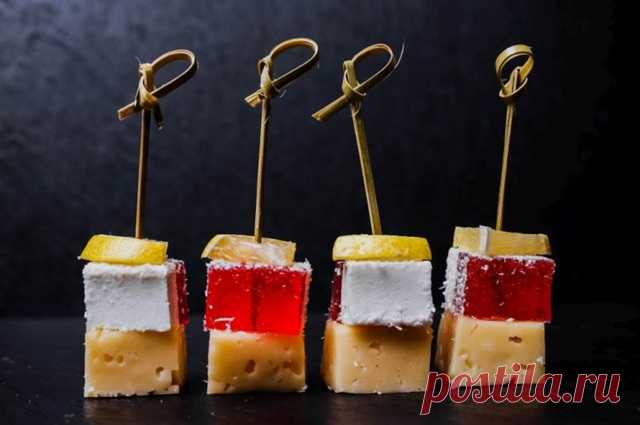 Канапе с плавленым сыром и мармеладом — Д а ч а