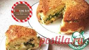 Пышный заливной пирог с яйцом и луком - кулинарный рецепт