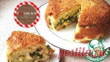 Пышный заливной пирог с яйцом и луком - кулинарный рецепт