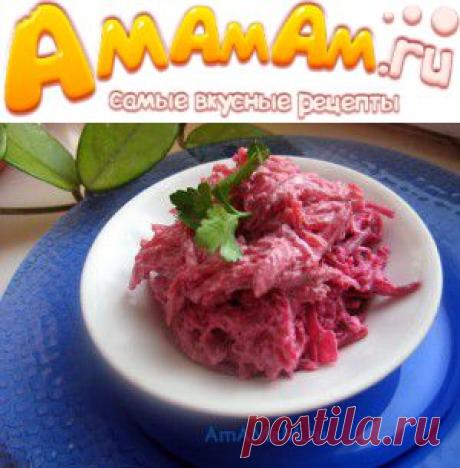 Салат из кальмаров и свеклы