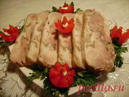 Рулет из рульки в мультиварке