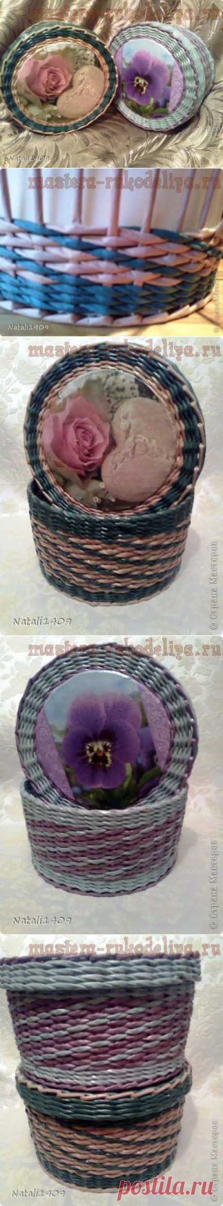 Два узора в одном. МК по плетению из газет | Золотые Руки