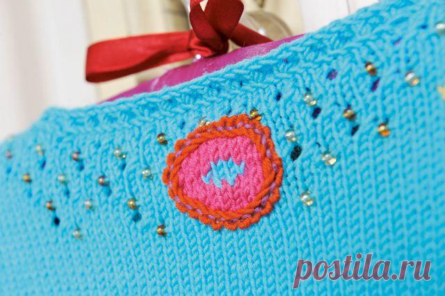 Простая вышивка по трикотажу. МК