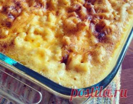Запеканка из макарон и сырно-яичной заливки