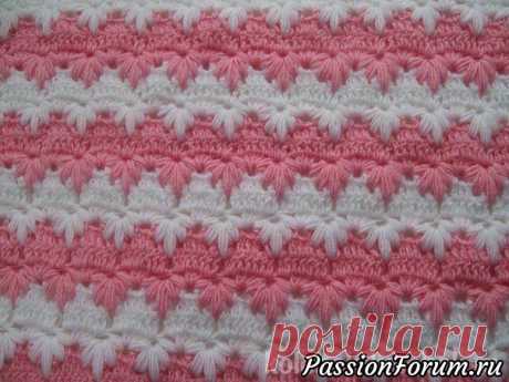 Узор для детского пледа. Схема | Вязание крючком для начинающих
