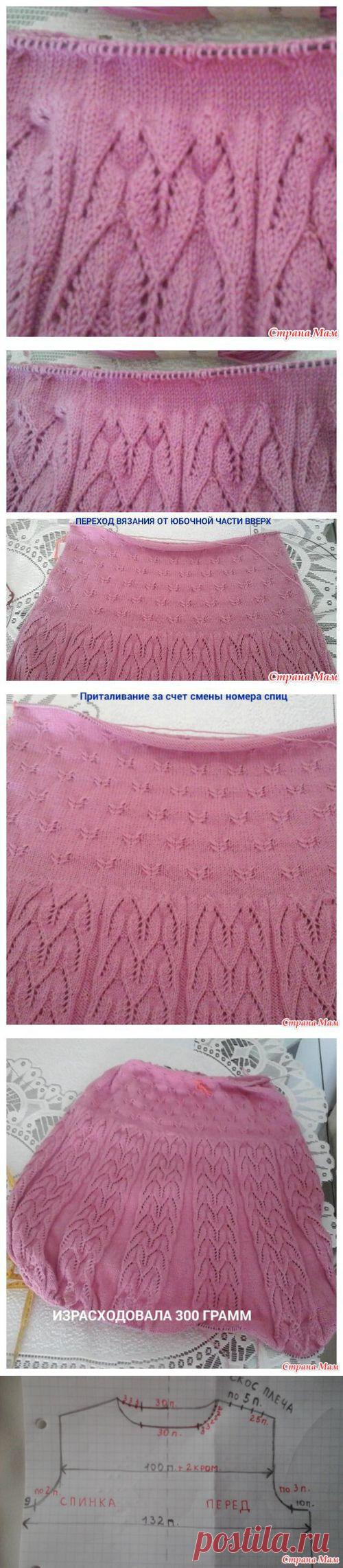 . Он-лайн Платье с узором "Бабочка" - Вязание спицами - Страна Мам