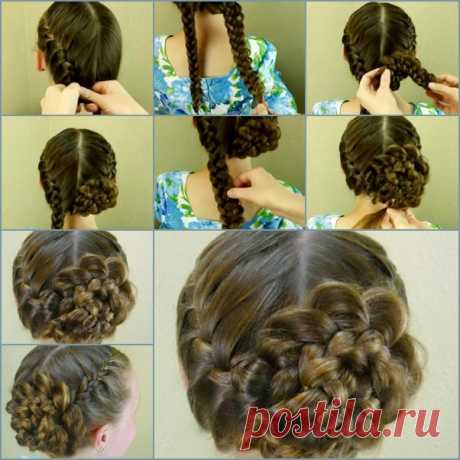 DIY Braided Flower Hair Style | www.FabArtDIY.com