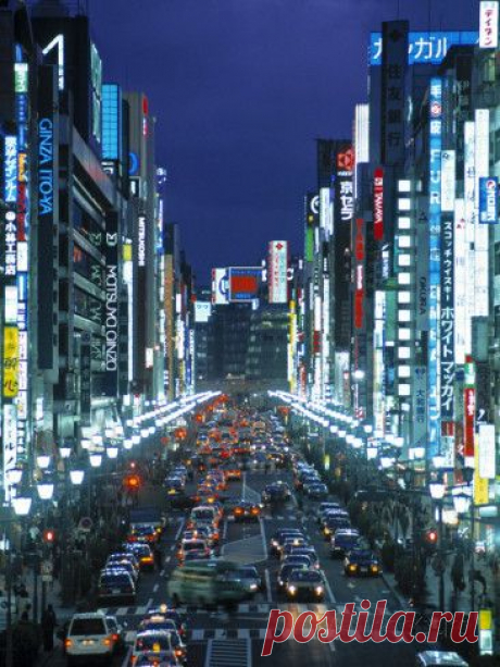 Chuo-Dori Avenue, Ginza, Tokyo, Japan Photographie par… | Pinterest • Всемирный каталог идей
