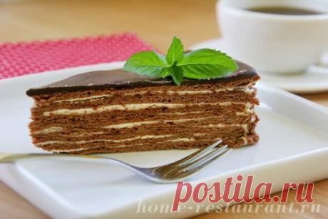 Торт «Спартак» (шоколадный медовик) | Домашний Ресторан