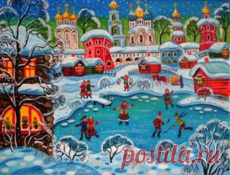 PRIMITIVE Oil Painting (NAIVE) - Maria Podverbnaya