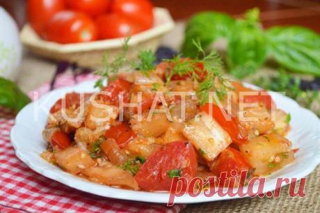 Тушеные баклажаны с помидорами и чесноком. Пошаговый рецепт с фото - Кушать нет