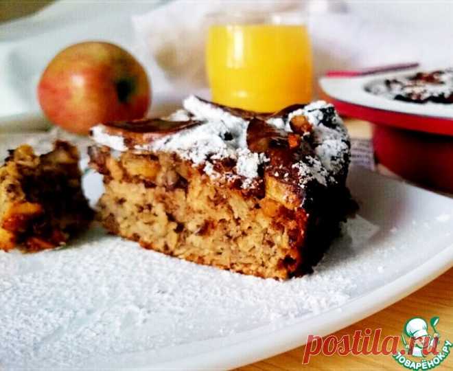 Овсяный пирог с яблоком и фундуком Кулинарный рецепт