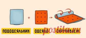 Лёгкий способ заправить одеяло в пододеяльник. Оказывается это очень даже просто Кто любит заправлять одеяло в пододеяльник? Да никто! Вечно одна сторона потеряется или запутается. А если еще длина на ширину попадет — так это все заново доставать и переделывать… В общем, мучение, …