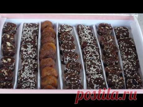 Сушенный Инжир в виде конфет. Dried figs in the form of sweets
