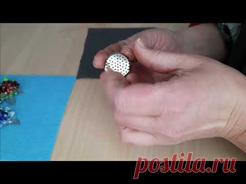 Мастер класс Брошка сборка из бусин на филиграни