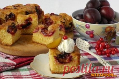 Сливовый пирог | Рецепт сливового пирога с фото | Пирог со сливами на Webspoon.ru