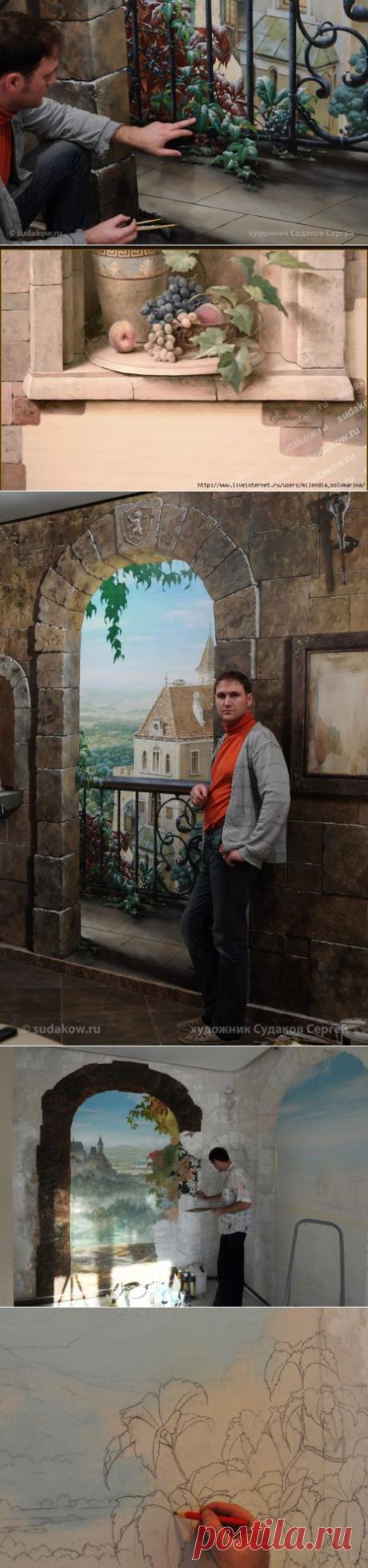 сообщение Decor_Rospis : Росписи-обманки от Сергея Судакова (23:30 13-07-2014) [4742292/330834913] - oriana.09@mail.ru - Почта Mail.Ru