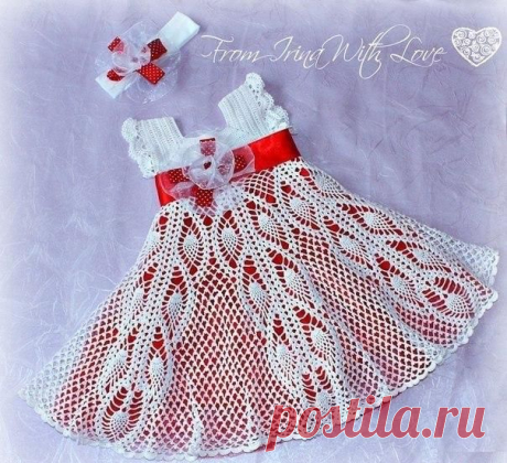 Вязаные крючком платья для девочек. Вязаные детские платья | 3vision - Fashion blog